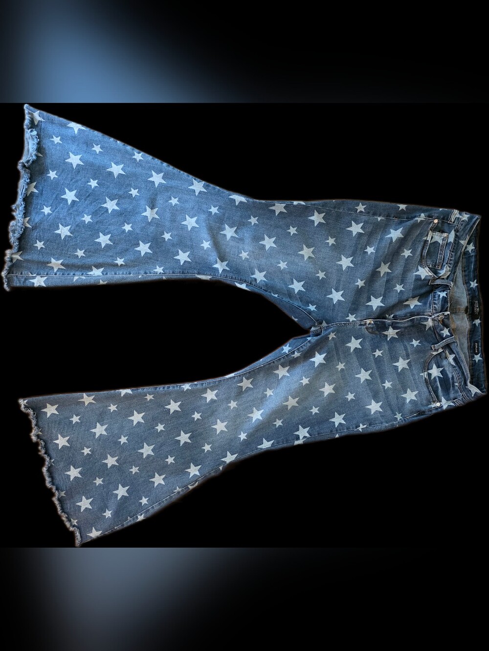 Star-Print Blue Women's Jeans